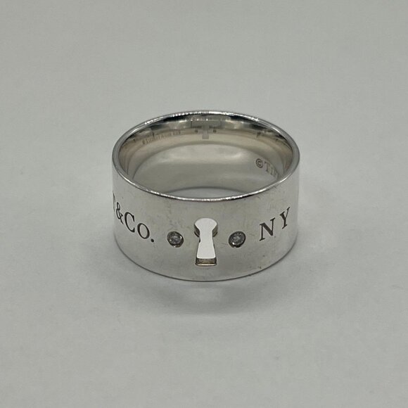 Tiffany & Co. Jewelry - ★SOLD★ Tiffany & Co 2 P Diamond Lock Ring No 12 SV